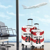 Japan Pacific Rugby 2022-23 Custom Luggage Cover Red Sakura Japanese Wave Pattern