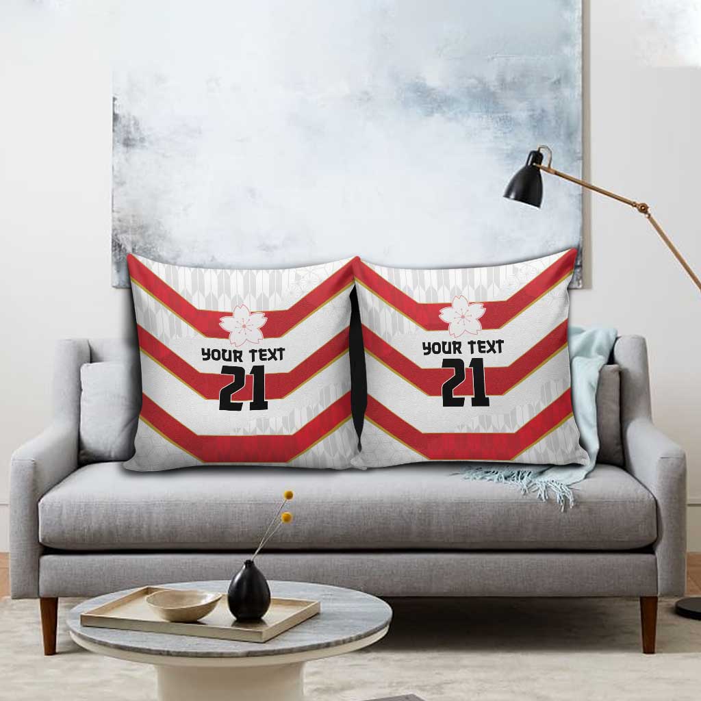 Japan Pacific Rugby 2022-23 Custom Pillow Cover Red Sakura Japanese Wave Pattern LT9 - Polynesian Pride