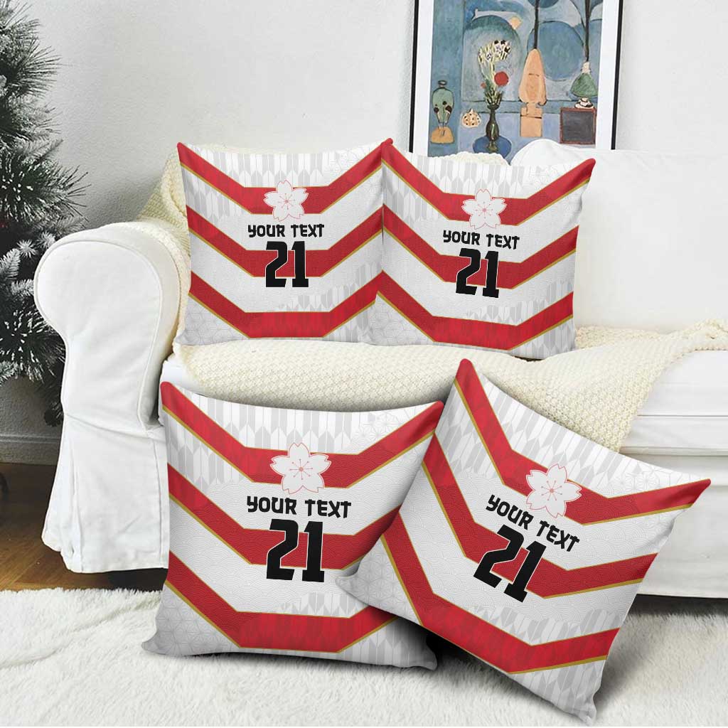 Japan Pacific Rugby 2022-23 Custom Pillow Cover Red Sakura Japanese Wave Pattern LT9 - Polynesian Pride