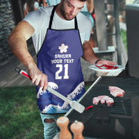 Japan Pacific Rugby Custom Apron Go Sakura Japanese Wave Pattern - Polynesian Pride