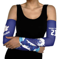 Japan Pacific Rugby Custom Arm Sleeves Go Sakura Japanese Wave Pattern LT9 - Polynesian Pride