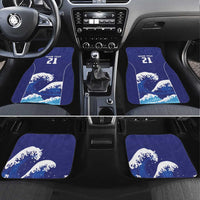 Japan Pacific Rugby Custom Car Mats Go Sakura Japanese Wave Pattern LT9 Set 4pcs Blue - Polynesian Pride