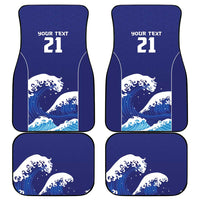 Japan Pacific Rugby Custom Car Mats Go Sakura Japanese Wave Pattern LT9 - Polynesian Pride