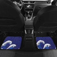 Japan Pacific Rugby Custom Car Mats Go Sakura Japanese Wave Pattern LT9 Set 2pcs - Back Blue - Polynesian Pride