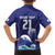 Japan Pacific Rugby Custom Family Matching Off The Shoulder Long Sleeve Dress and Hawaiian Shirt Go Sakura Japanese Wave Pattern