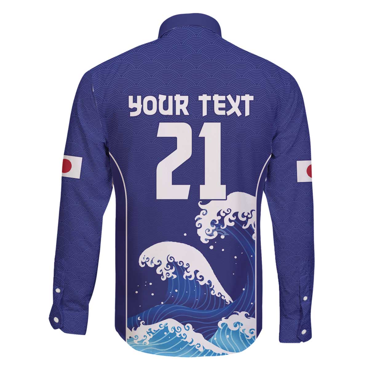 Japan Pacific Rugby Custom Family Matching Off The Shoulder Long Sleeve Dress and Hawaiian Shirt Go Sakura Japanese Wave Pattern