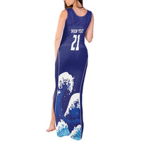 Japan Pacific Rugby Custom Tank Maxi Dress Go Sakura Japanese Wave Pattern