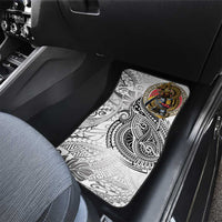 Japanese Samurai Warrior Car Mats White Polynesian Tattoo Style LT9 - Polynesian Pride