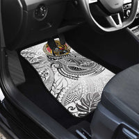 Japanese Samurai Warrior Car Mats White Polynesian Tattoo Style LT9 - Polynesian Pride