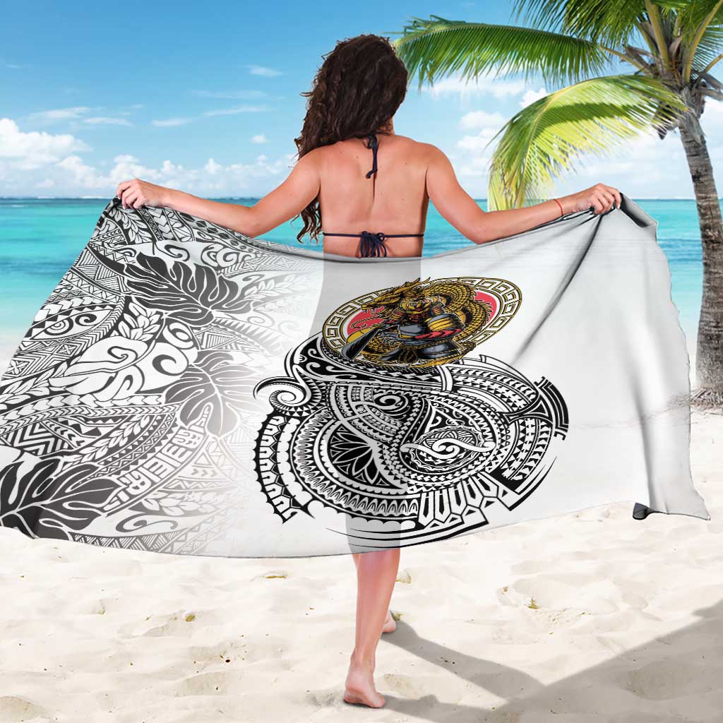Japanese Samurai Warrior Sarong White Polynesian Tattoo Style LT9 - Polynesian Pride