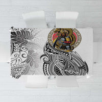 Japanese Samurai Warrior Tablecloth White Polynesian Tattoo Style LT9 White - Polynesian Pride