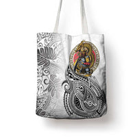 Japanese Samurai Warrior Tote Bag White Polynesian Tattoo Style LT9 - Polynesian Pride