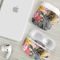 Japanese Samurai Warrior AirPods Case Colorful Polynesian Tattoo Style - Polynesian Pride