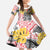 Japanese Samurai Warrior Family Matching Off The Shoulder Long Sleeve Dress and Hawaiian Shirt Colorful Polynesian Tattoo Style