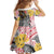 Japanese Samurai Warrior Family Matching Off The Shoulder Long Sleeve Dress and Hawaiian Shirt Colorful Polynesian Tattoo Style