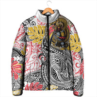 Japanese Samurai Warrior Padded Jacket Colorful Polynesian Tattoo Style LT9 - Polynesian Pride