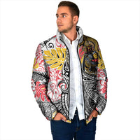 Japanese Samurai Warrior Padded Jacket Colorful Polynesian Tattoo Style LT9 - Polynesian Pride