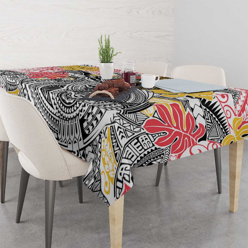 Japanese Samurai Warrior Tablecloth Colorful Polynesian Tattoo Style LT9 - Polynesian Pride