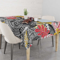 Japanese Samurai Warrior Tablecloth Colorful Polynesian Tattoo Style LT9 - Polynesian Pride