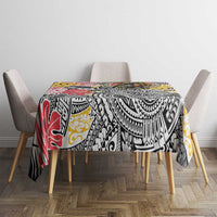 Japanese Samurai Warrior Tablecloth Colorful Polynesian Tattoo Style LT9 - Polynesian Pride