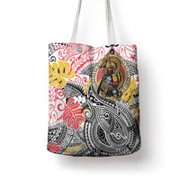 Japanese Samurai Warrior Tote Bag Colorful Polynesian Tattoo Style LT9 - Polynesian Pride
