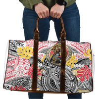 Japanese Samurai Warrior Travel Bag Colorful Polynesian Tattoo Style - Polynesian Pride