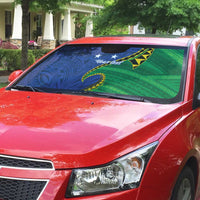 Solomon Islands Independence Day 1978 Personalised Auto Sun Shade Polynesian Pattern with Flag Style - Polynesian Pride