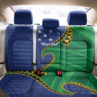 Solomon Islands Independence Day 1978 Personalised Back Car Seat Cover Polynesian Pattern with Flag Style LT9 - Polynesian Pride