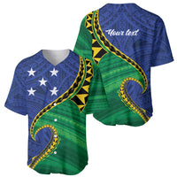 Solomon Islands Independence Day 1978 Personalised Baseball Jersey Polynesian Pattern with Flag Style LT9 - Polynesian Pride