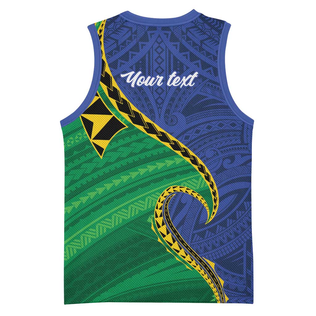 Solomon Islands Independence Day 1978 Personalised Basketball Jersey Polynesian Pattern with Flag Style LT9 - Polynesian Pride