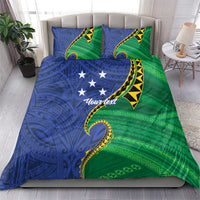 Solomon Islands Independence Day 1978 Personalised Bedding Set Polynesian Pattern with Flag Style LT9 - Polynesian Pride