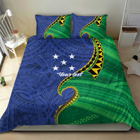 Solomon Islands Independence Day 1978 Personalised Bedding Set Polynesian Pattern with Flag Style LT9 - Polynesian Pride