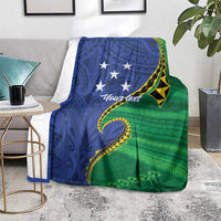 Solomon Islands Independence Day 1978 Personalised Blanket Polynesian Pattern with Flag Style LT9 - Polynesian Pride