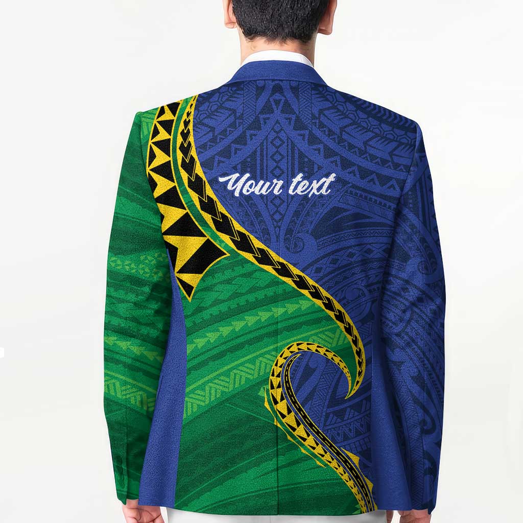 Solomon Islands Independence Day 1978 Personalised Blazer Polynesian Pattern with Flag Style LT9 - Polynesian Pride