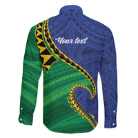 Solomon Islands Independence Day 1978 Personalised Family Matching Puletasi and Hawaiian Shirt Polynesian Pattern with Flag Style LT9 - Polynesian Pride