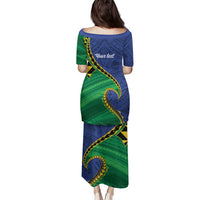 Solomon Islands Independence Day 1978 Personalised Family Matching Puletasi and Hawaiian Shirt Polynesian Pattern with Flag Style LT9 - Polynesian Pride