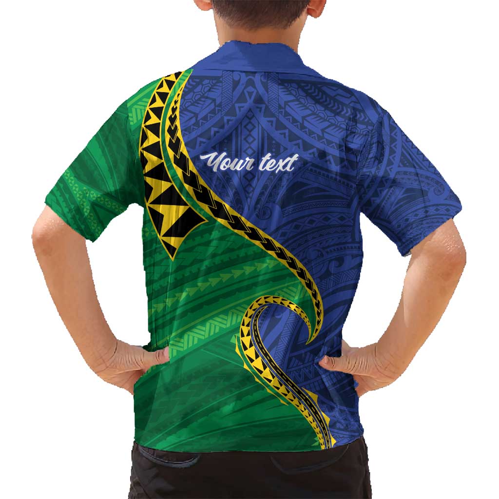 Solomon Islands Independence Day 1978 Personalised Family Matching Tank Maxi Dress and Hawaiian Shirt Polynesian Pattern with Flag Style LT9 - Polynesian Pride
