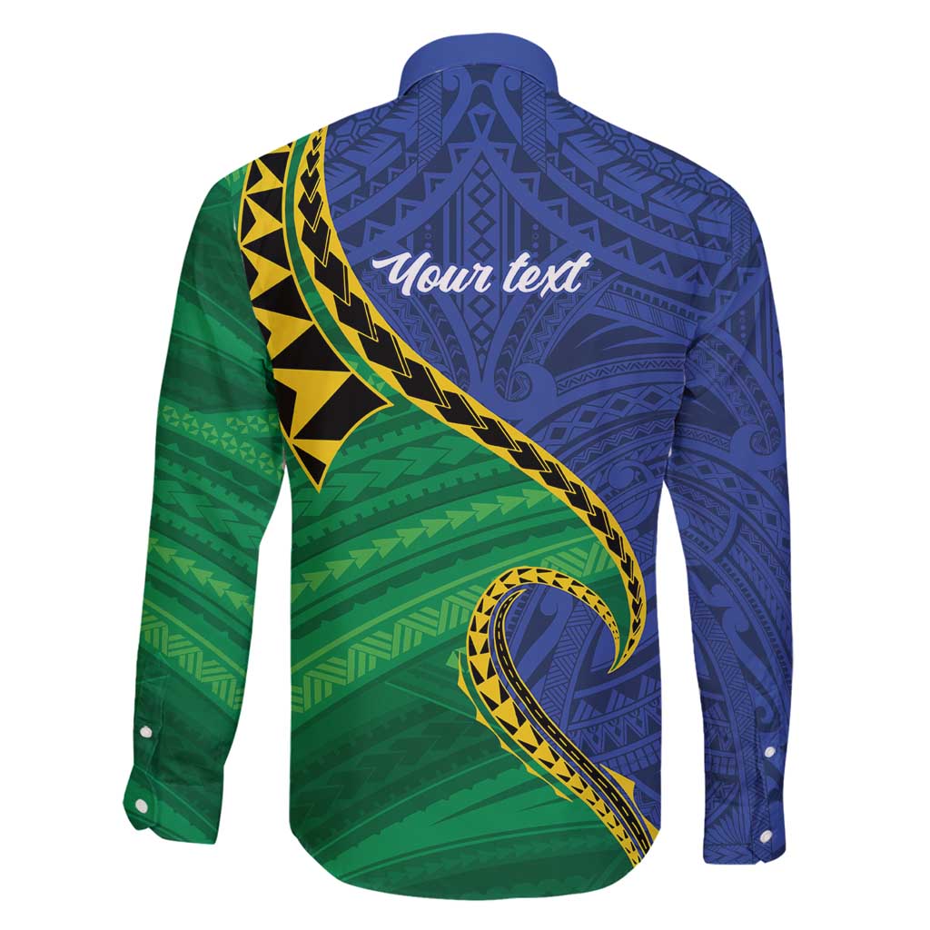 Solomon Islands Independence Day 1978 Personalised Family Matching Tank Maxi Dress and Hawaiian Shirt Polynesian Pattern with Flag Style LT9 - Polynesian Pride