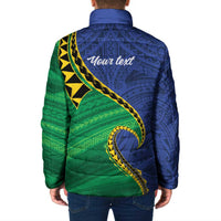 Solomon Islands Independence Day 1978 Personalised Padded Jacket Polynesian Pattern with Flag Style LT9 - Polynesian Pride