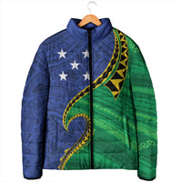 Solomon Islands Independence Day 1978 Personalised Padded Jacket Polynesian Pattern with Flag Style LT9 - Polynesian Pride