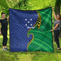Solomon Islands Independence Day 1978 Personalised Quilt Polynesian Pattern with Flag Style LT9 - Polynesian Pride