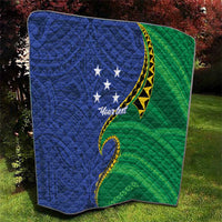 Solomon Islands Independence Day 1978 Personalised Quilt Polynesian Pattern with Flag Style LT9 - Polynesian Pride