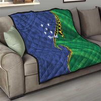 Solomon Islands Independence Day 1978 Personalised Quilt Polynesian Pattern with Flag Style LT9 - Polynesian Pride