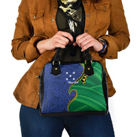 Solomon Islands Independence Day 1978 Personalised Shoulder Handbag Polynesian Pattern with Flag Style LT9 - Polynesian Pride