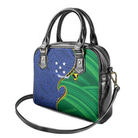 Solomon Islands Independence Day 1978 Personalised Shoulder Handbag Polynesian Pattern with Flag Style LT9 - Polynesian Pride