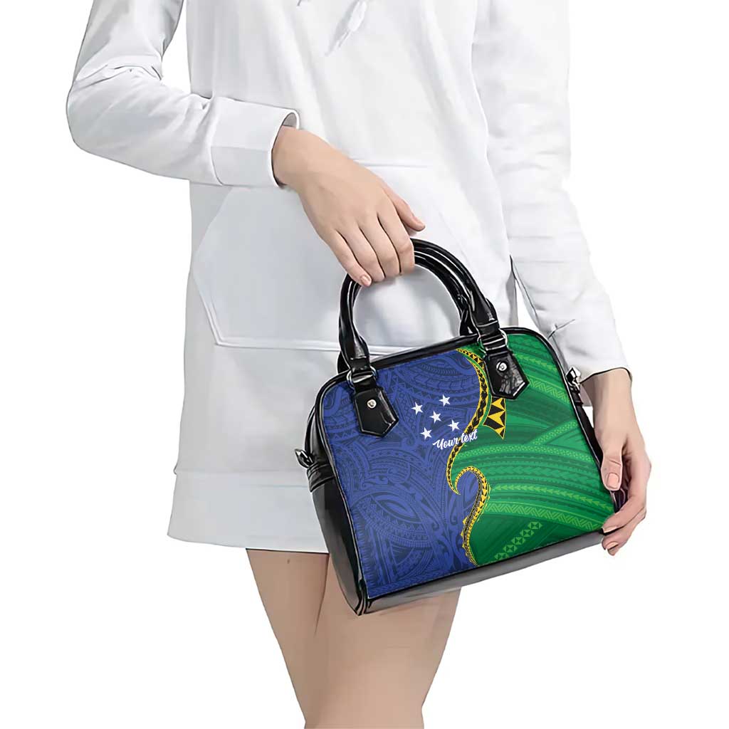 Solomon Islands Independence Day 1978 Personalised Shoulder Handbag Polynesian Pattern with Flag Style LT9 - Polynesian Pride