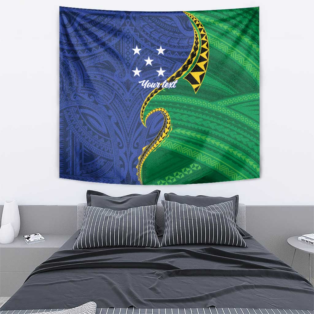 Solomon Islands Independence Day 1978 Personalised Tapestry Polynesian Pattern with Flag Style LT9 - Polynesian Pride