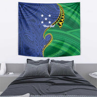 Solomon Islands Independence Day 1978 Personalised Tapestry Polynesian Pattern with Flag Style LT9 - Polynesian Pride