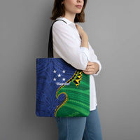 Solomon Islands Independence Day 1978 Personalised Tote Bag Polynesian Pattern with Flag Style LT9 - Polynesian Pride