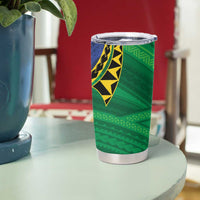 Solomon Islands Independence Day 1978 Personalised Tumbler Cup Polynesian Pattern with Flag Style LT9 - Polynesian Pride